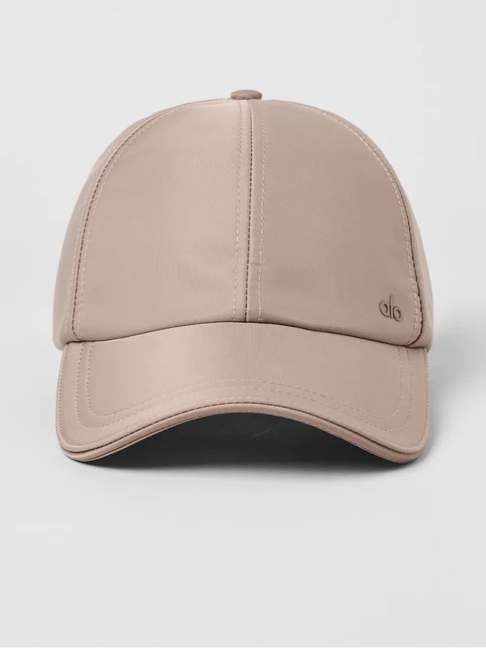 ALO Yoga Satin-Effect Baseball Cap in Taupe